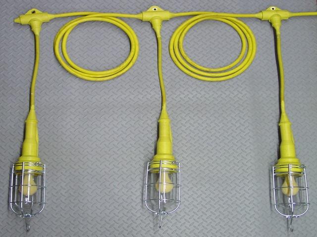 Yellow 66ft Drop String Light with T Drop Hand Lamps - Duraline