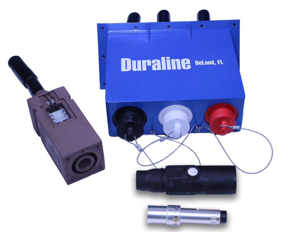 Ship To Shore 30 Degree 3 Gang Housing E1022 Series Ball Nose Interlock  Switch and Protective Caps- Female - M163405-XXXB-ZZZ-123 Ship To Shore 30  Degree 3 Gang Housing E1022 Series Ball Nose