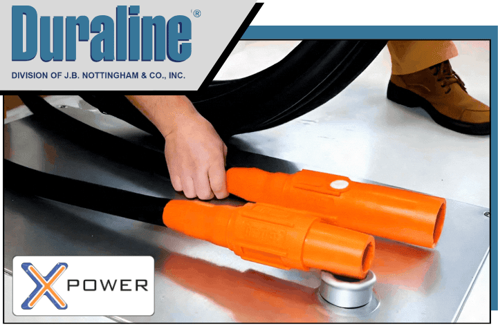 Duraline X-POWER Solid Molded-to-Cable Ship-to-Shore Cam-Lok Connectors